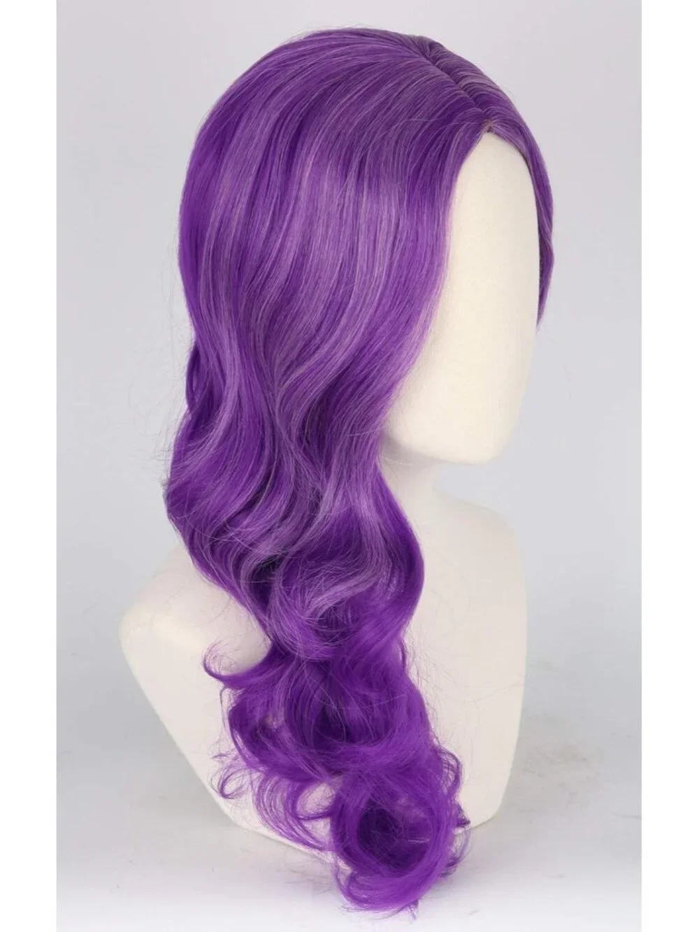 Women's Purple Red Short Cosplay Halloween Costume Wig With Necklace Earrings
